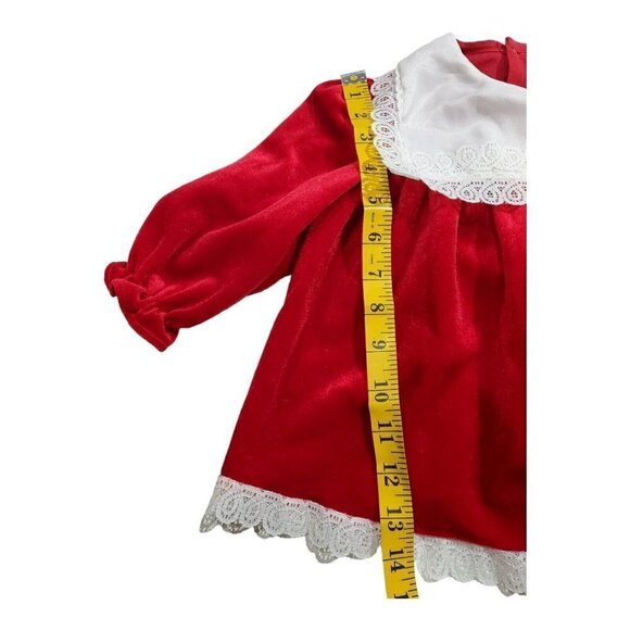 Vintage Winnie the Pooh Girl's Red Christmas Dress Size 24 Months - Picture 4 of 9